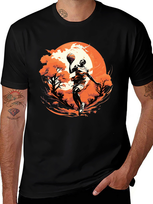 Basketball Player Graphic Black T-Shirt