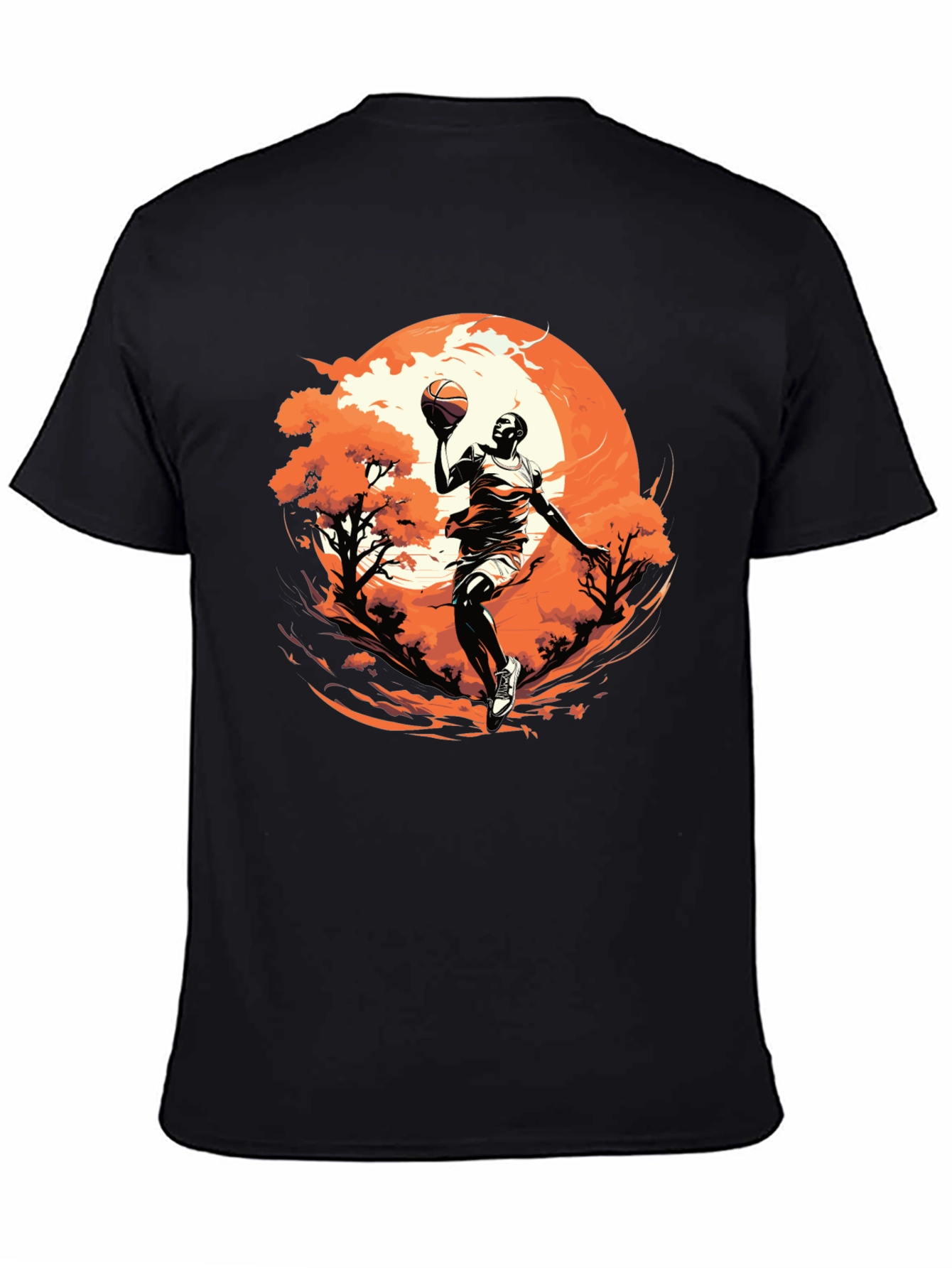 Basketball Player Graphic Black T-Shirt