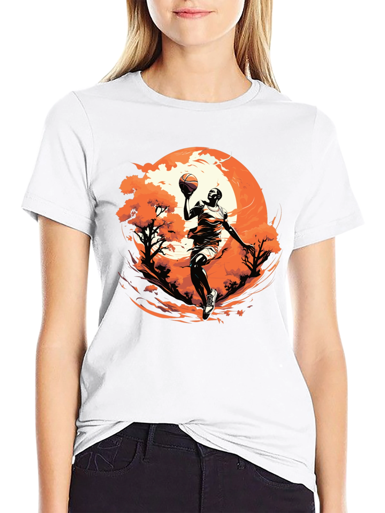 Basketball Player Graphic Black T-Shirt