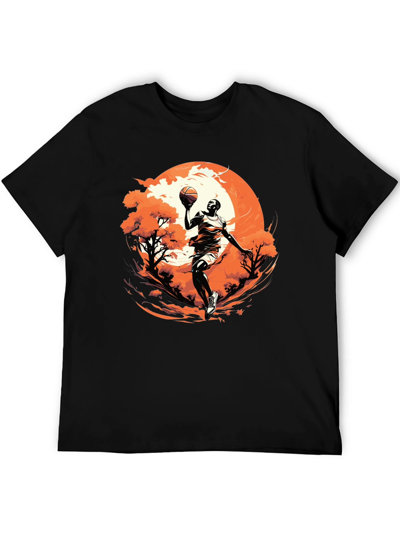 Basketball Player Graphic Black T-Shirt