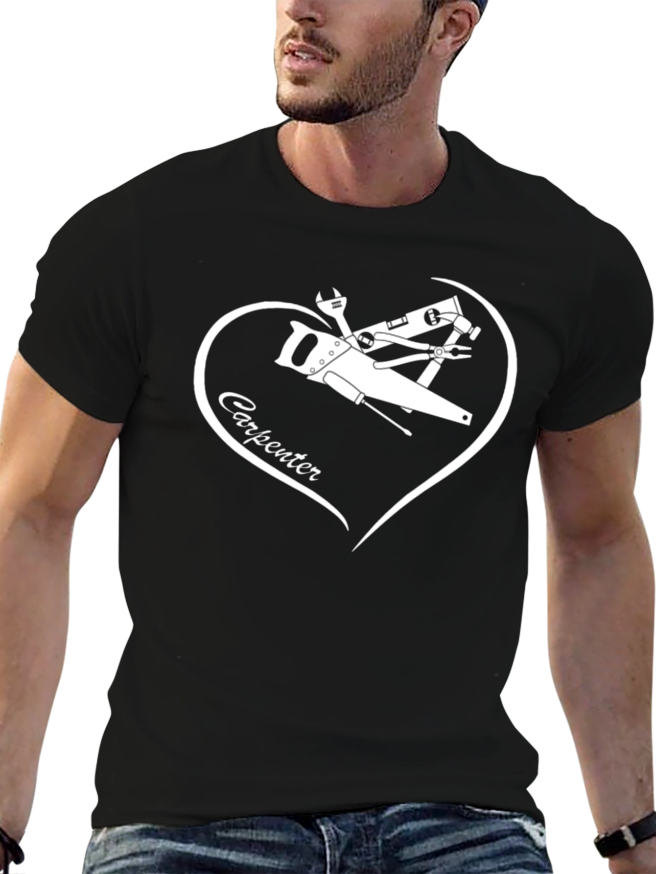 Carpenter Tools Heart Graphic Tee - Black