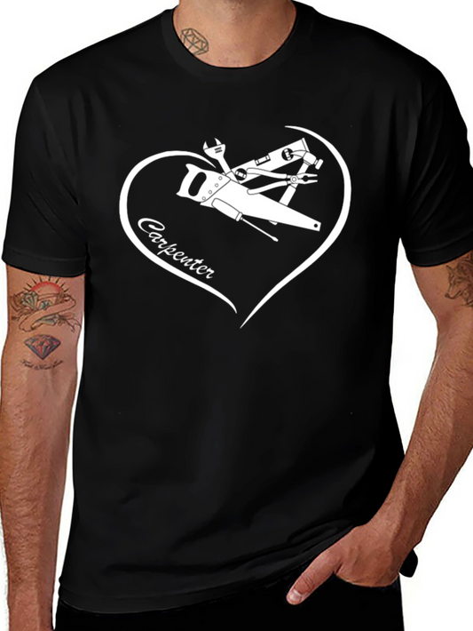 Carpenter Tools Heart Graphic Tee - Black