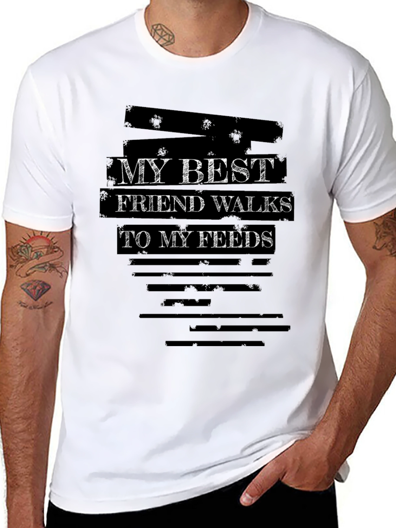 My Best Friend Walks To My Feeds T-Shirt