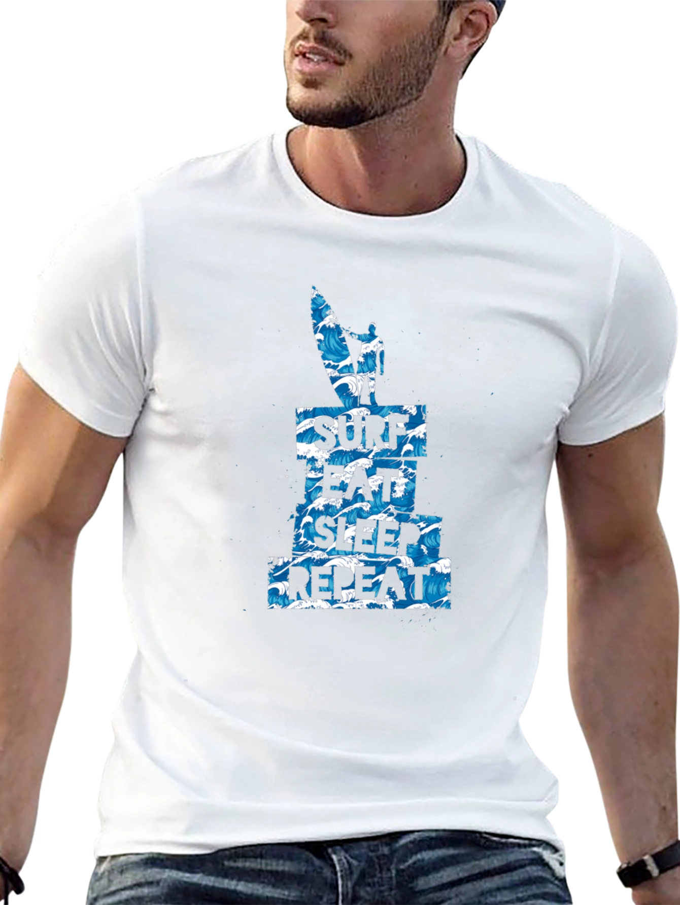 Surf Eat Sleep Repeat Graphic Tee