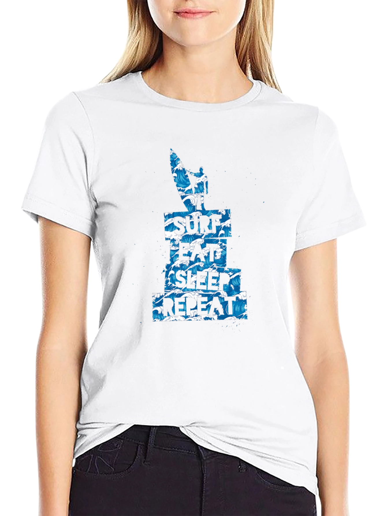 Surf Eat Sleep Repeat Graphic Tee