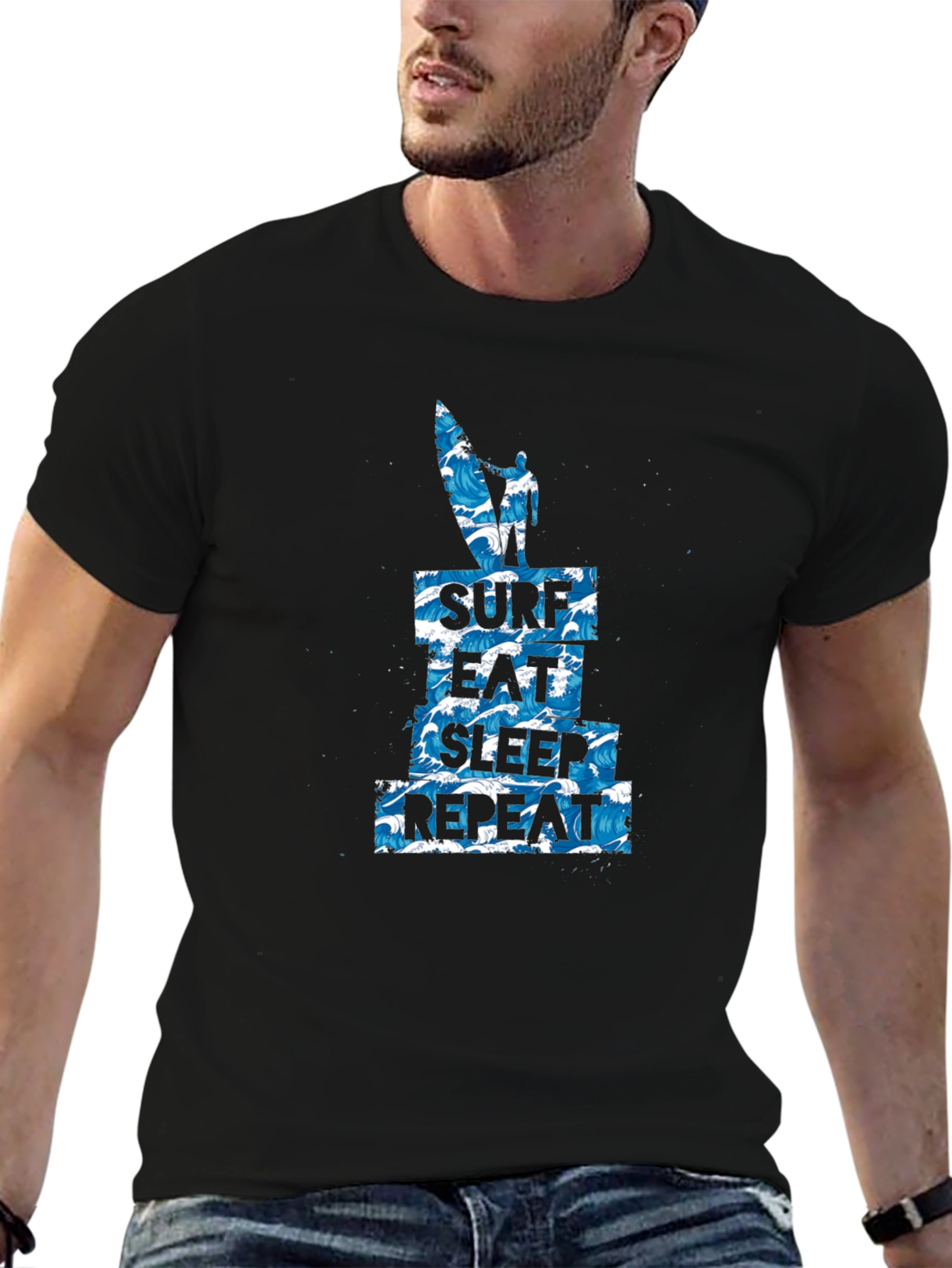 Surf Eat Sleep Repeat Graphic Tee