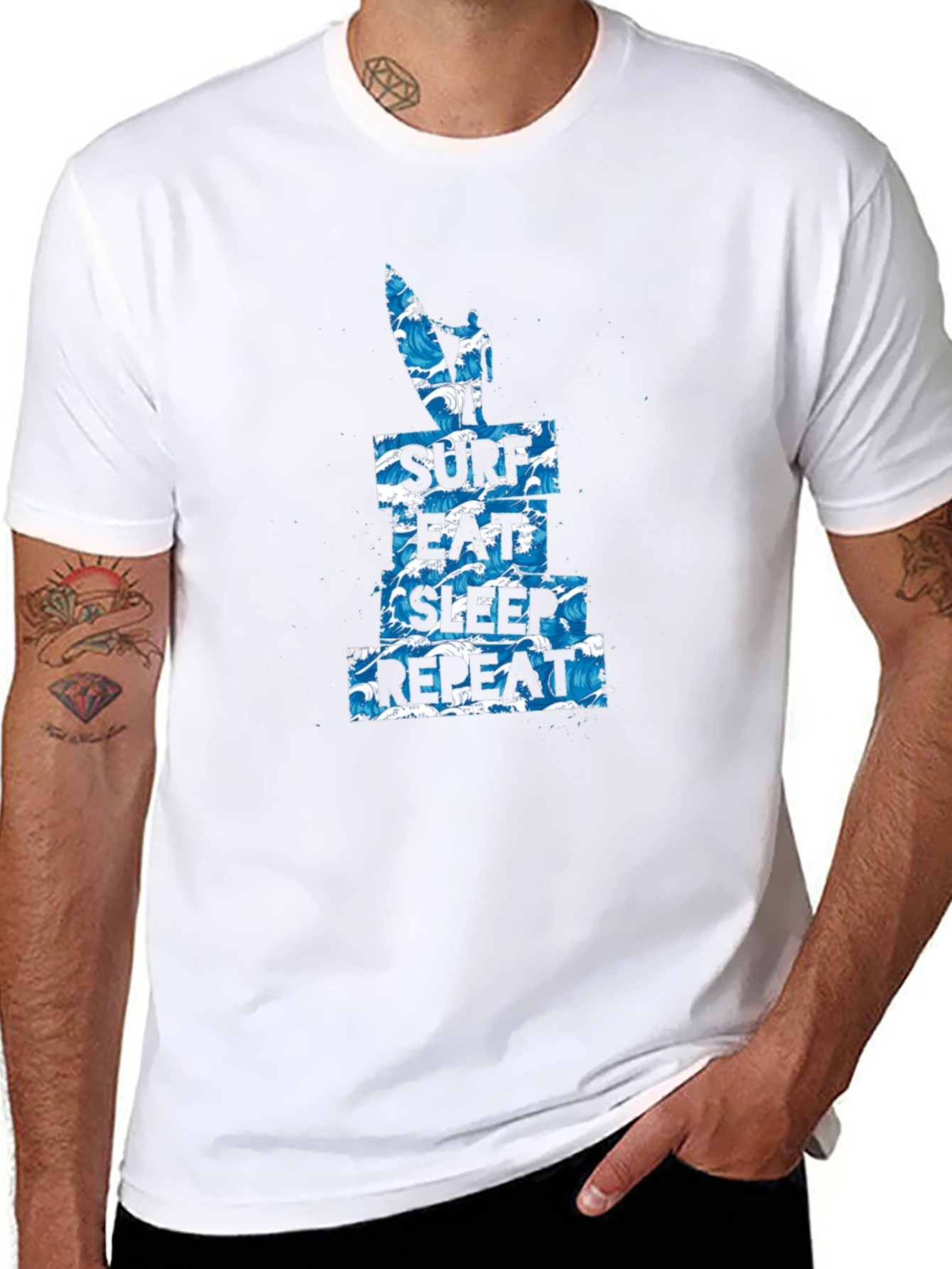 Surf Eat Sleep Repeat Graphic Tee