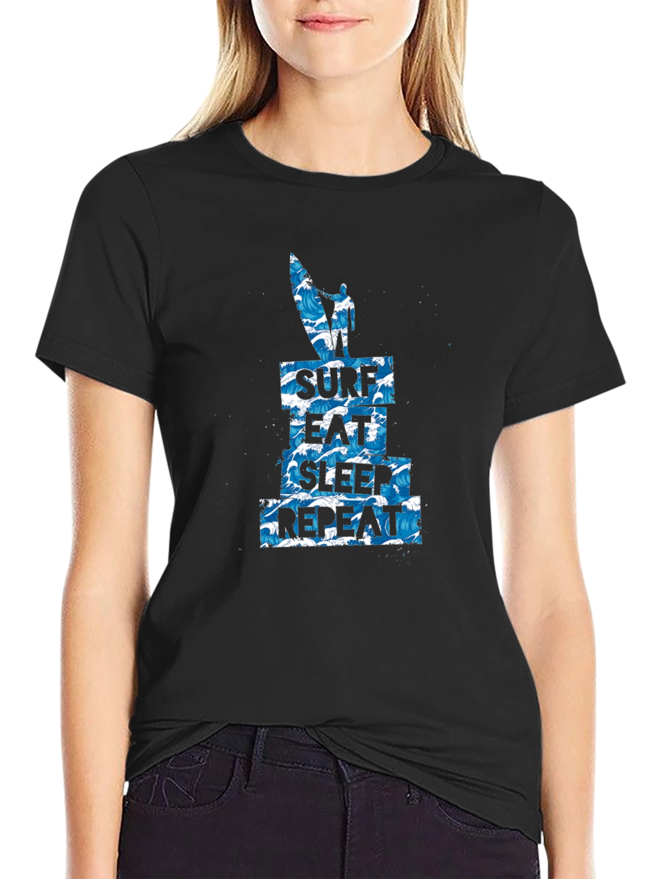 Surf Eat Sleep Repeat Graphic Tee