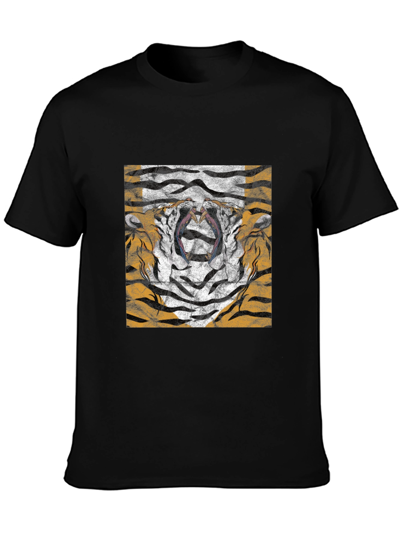 Tiger Face Graphic Black T-Shirt