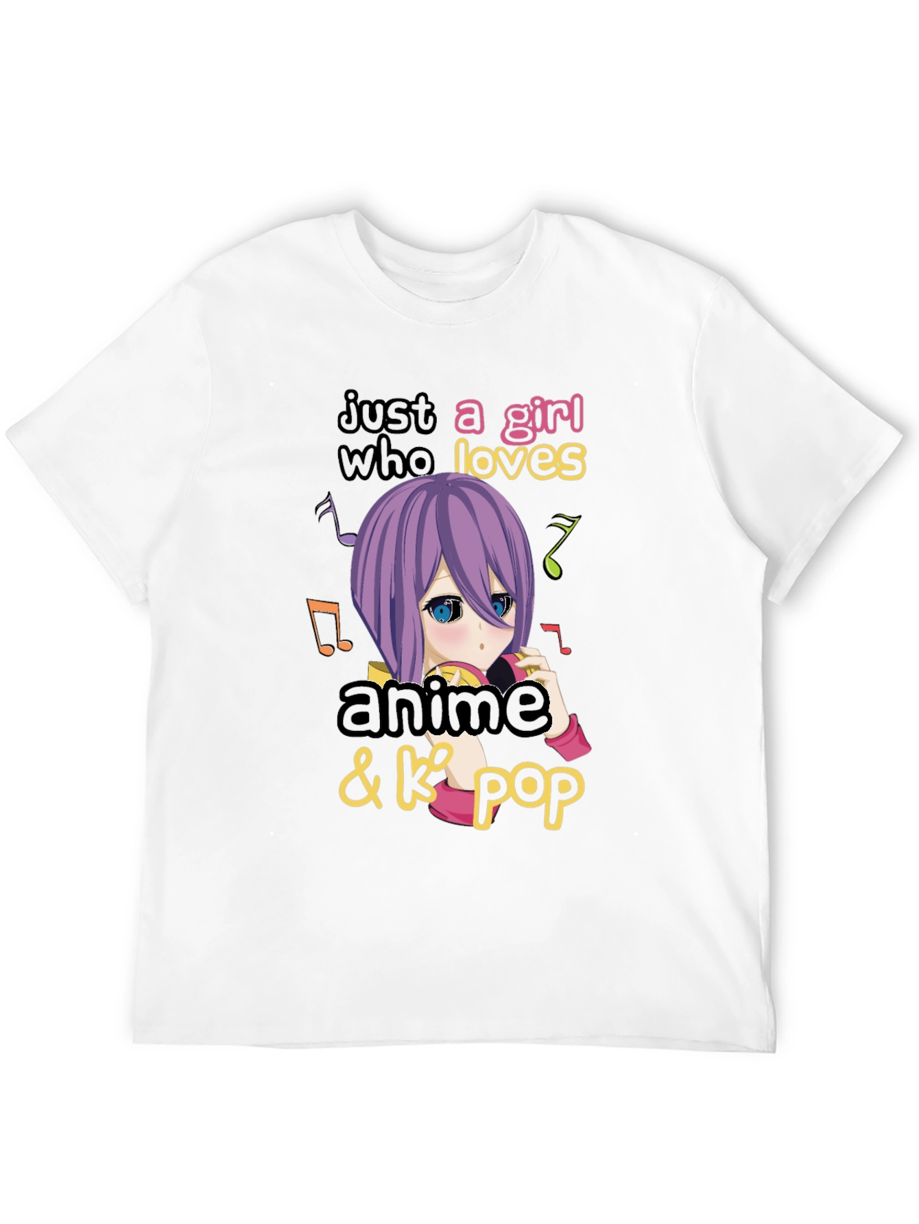 Anime & K-Pop Girl T-Shirt - Music Lover Tee