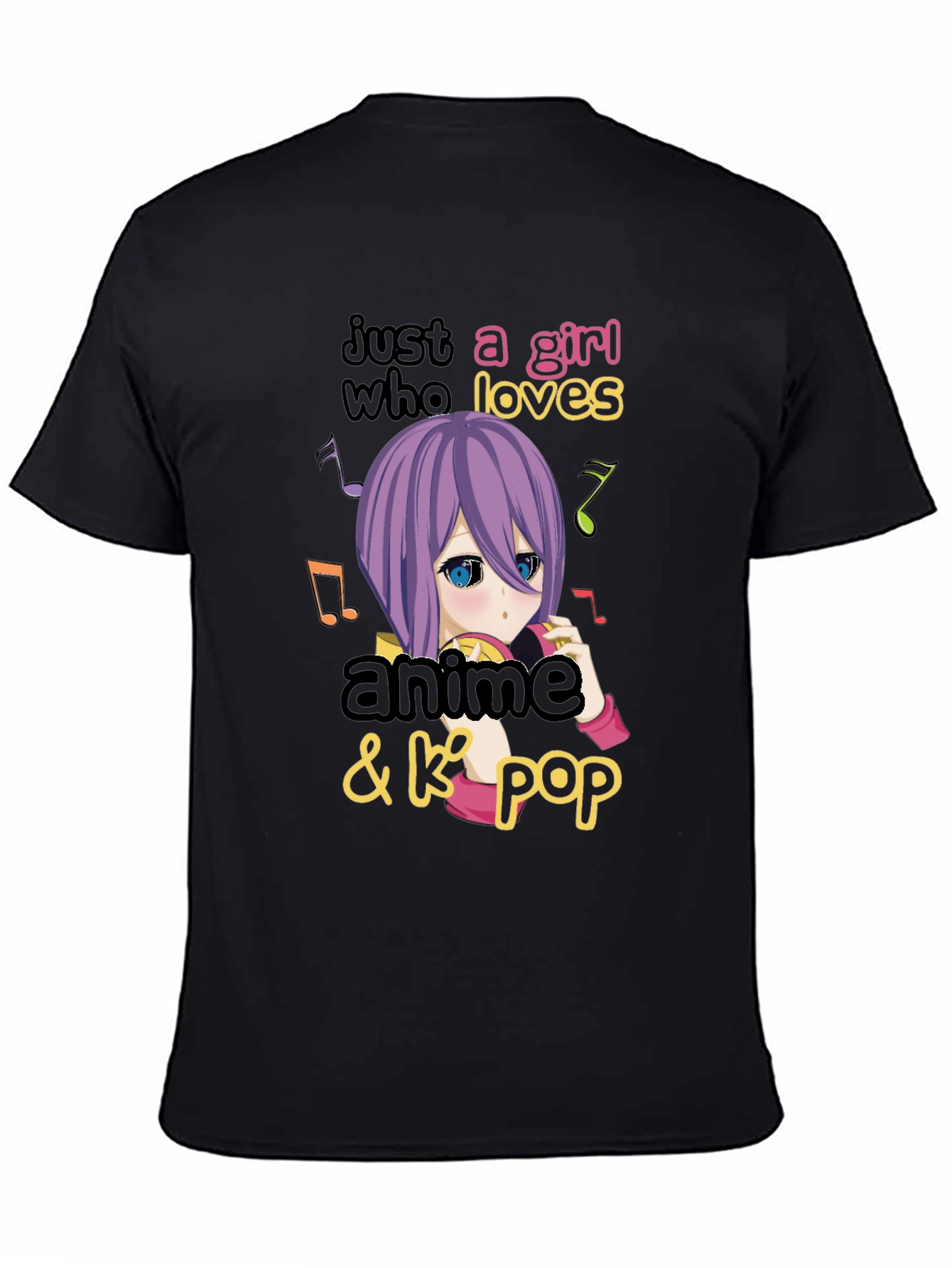 Anime & K-Pop Girl T-Shirt - Music Lover Tee