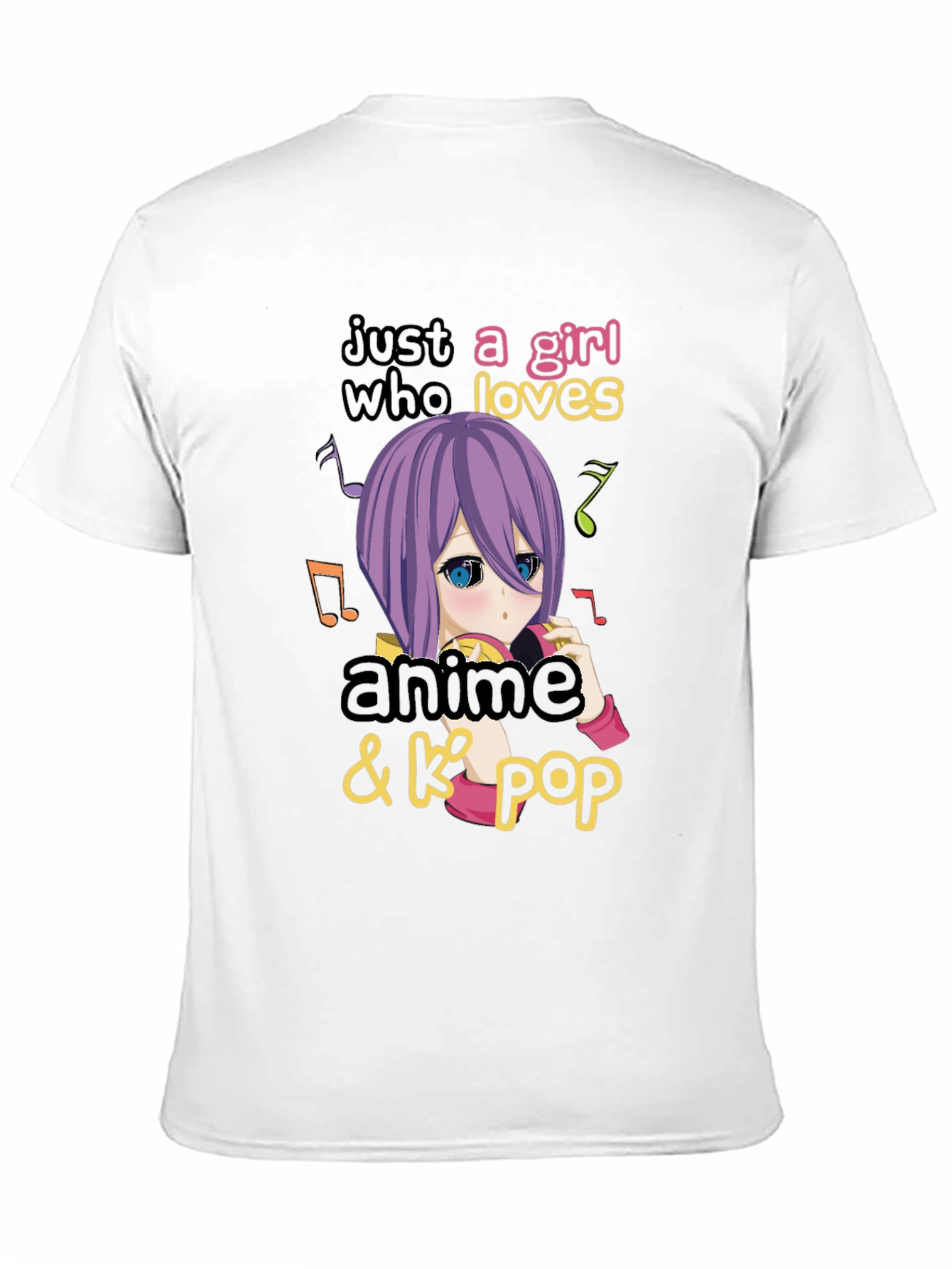 Anime & K-Pop Girl T-Shirt - Music Lover Tee