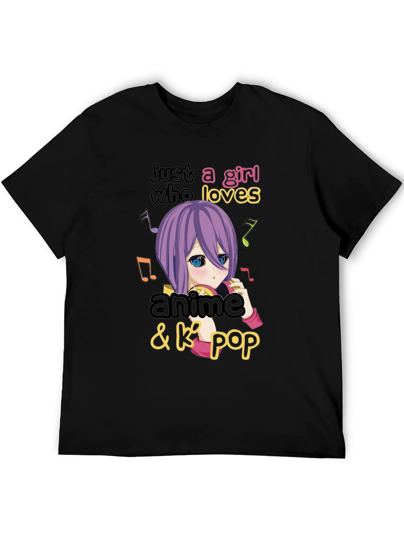 Anime & K-Pop Girl T-Shirt - Music Lover Tee