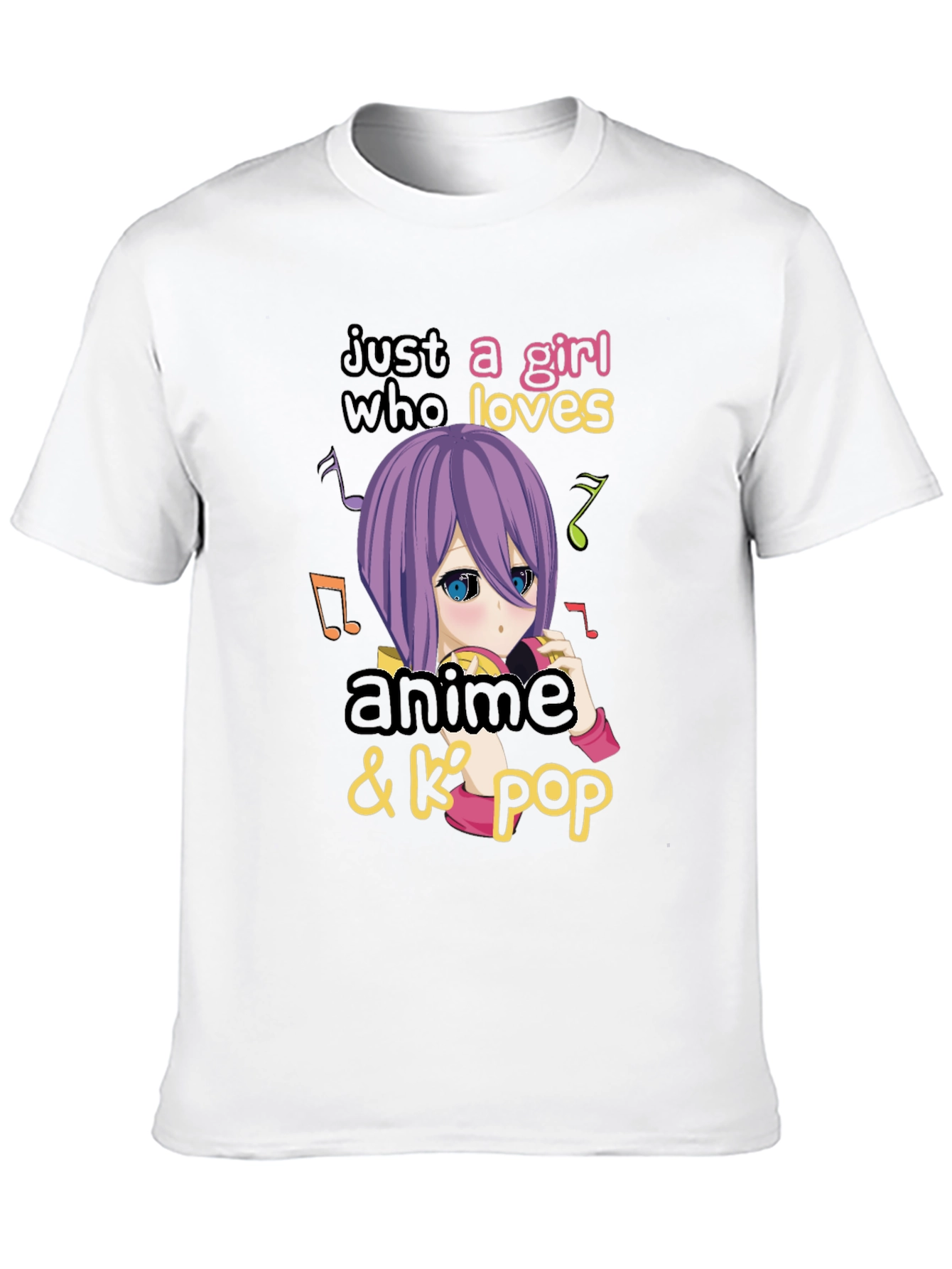 Anime & K-Pop Girl T-Shirt - Music Lover Tee