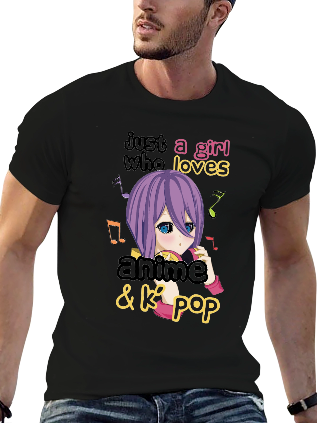 Anime & K-Pop Girl T-Shirt - Music Lover Tee