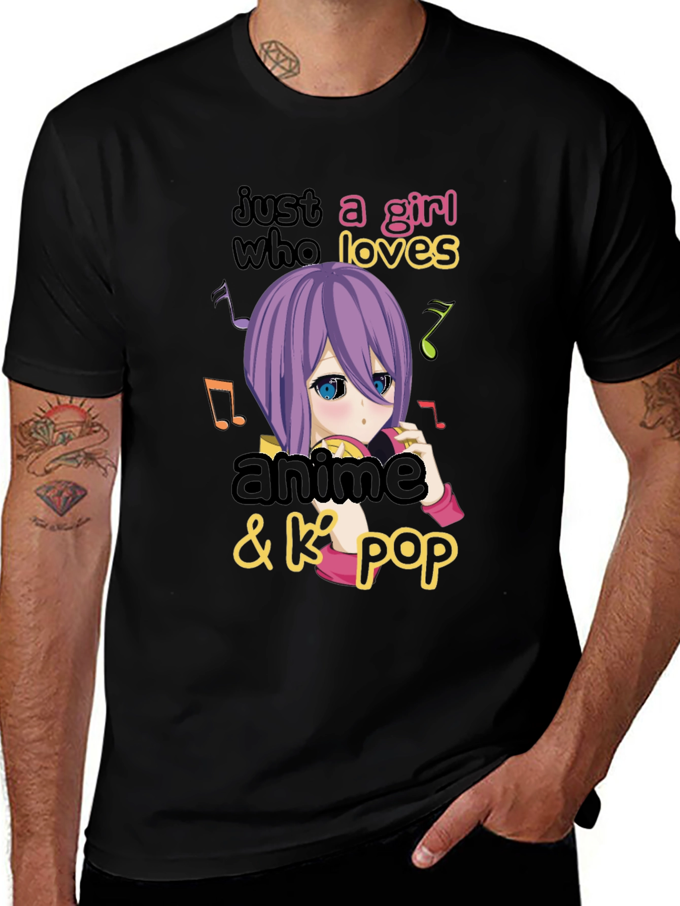 Anime & K-Pop Girl T-Shirt - Music Lover Tee