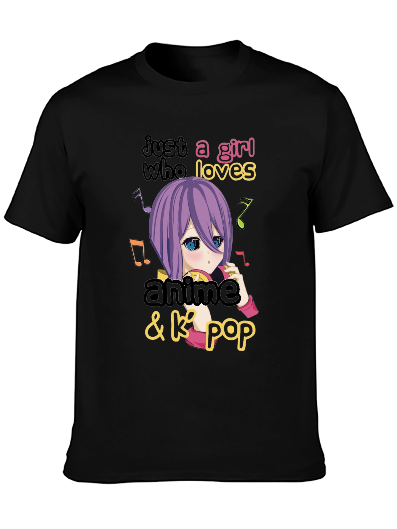 Anime & K-Pop Girl T-Shirt - Music Lover Tee