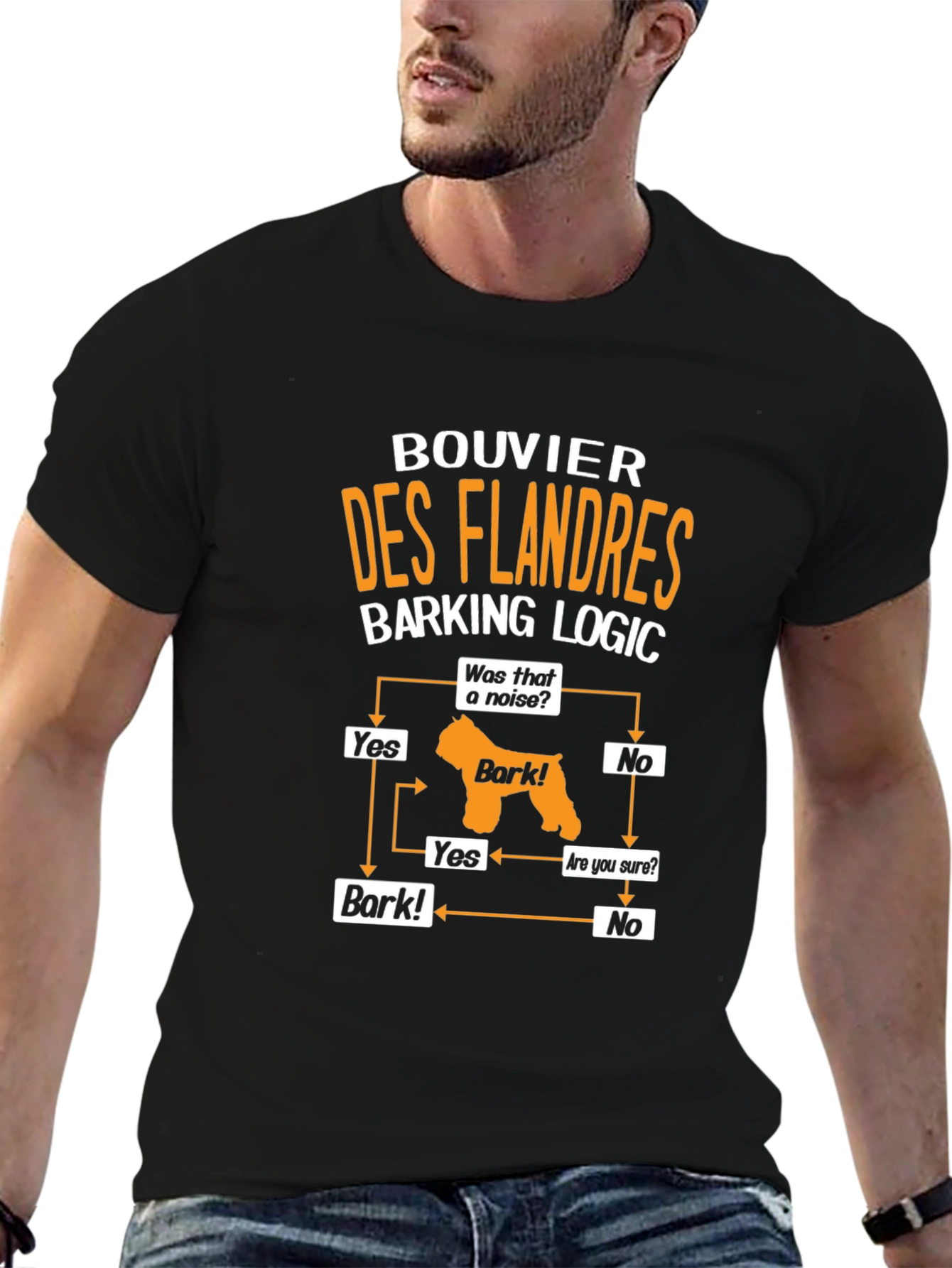 Bouvier des Flandres Dog Barking Logic T-Shirt