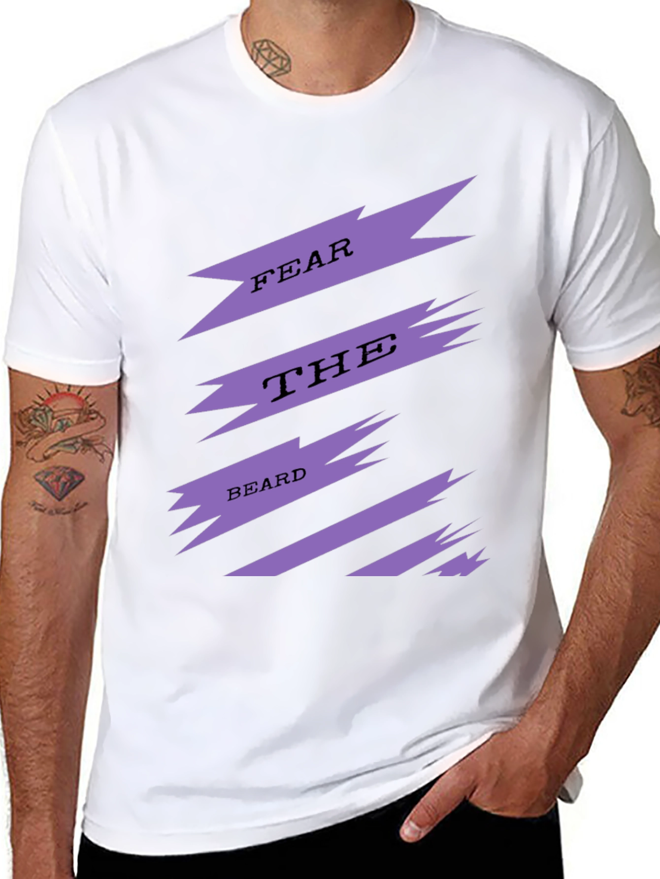 Fear The Beard Mens Graphic Tee