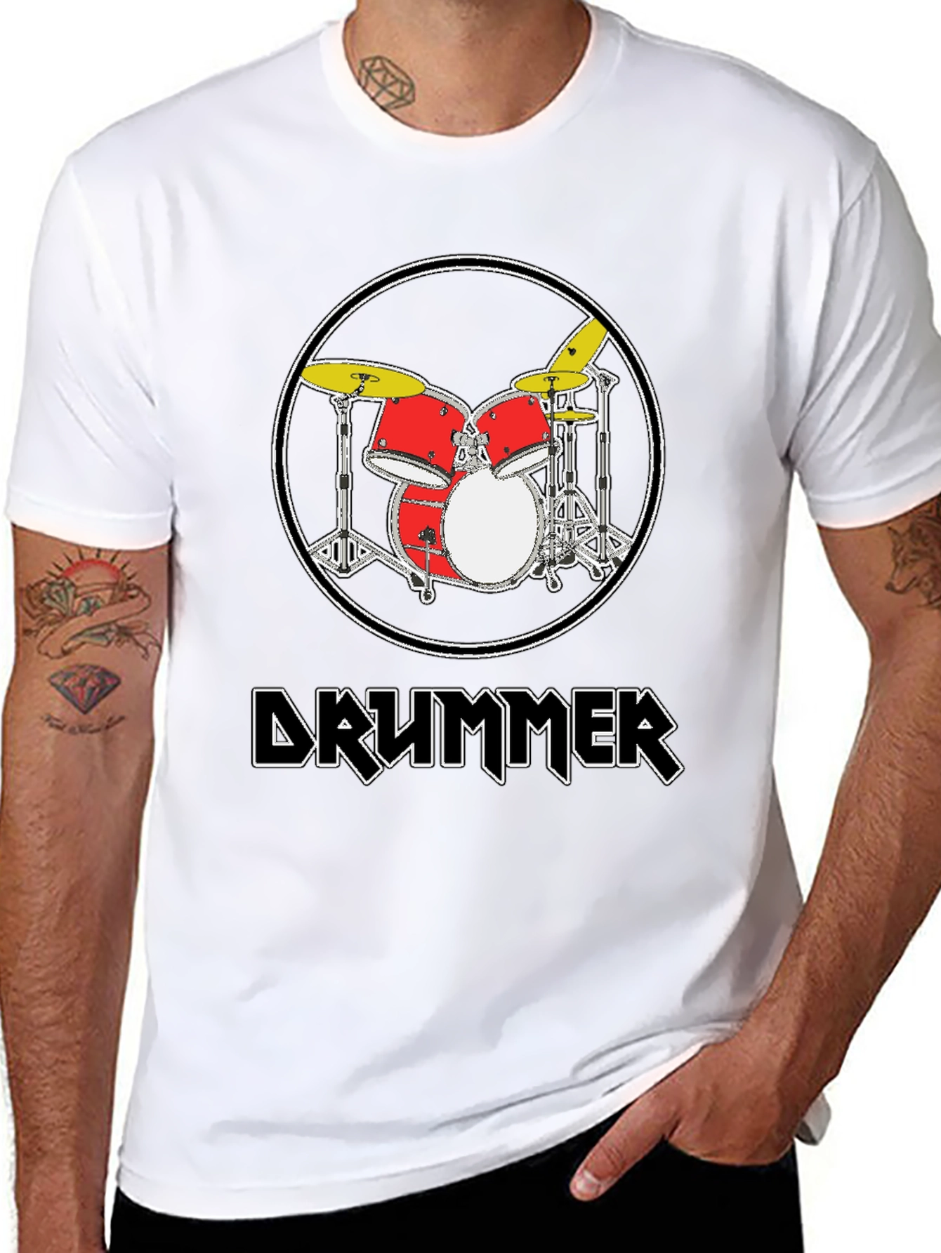 Drummer Graphic T-Shirt - Black