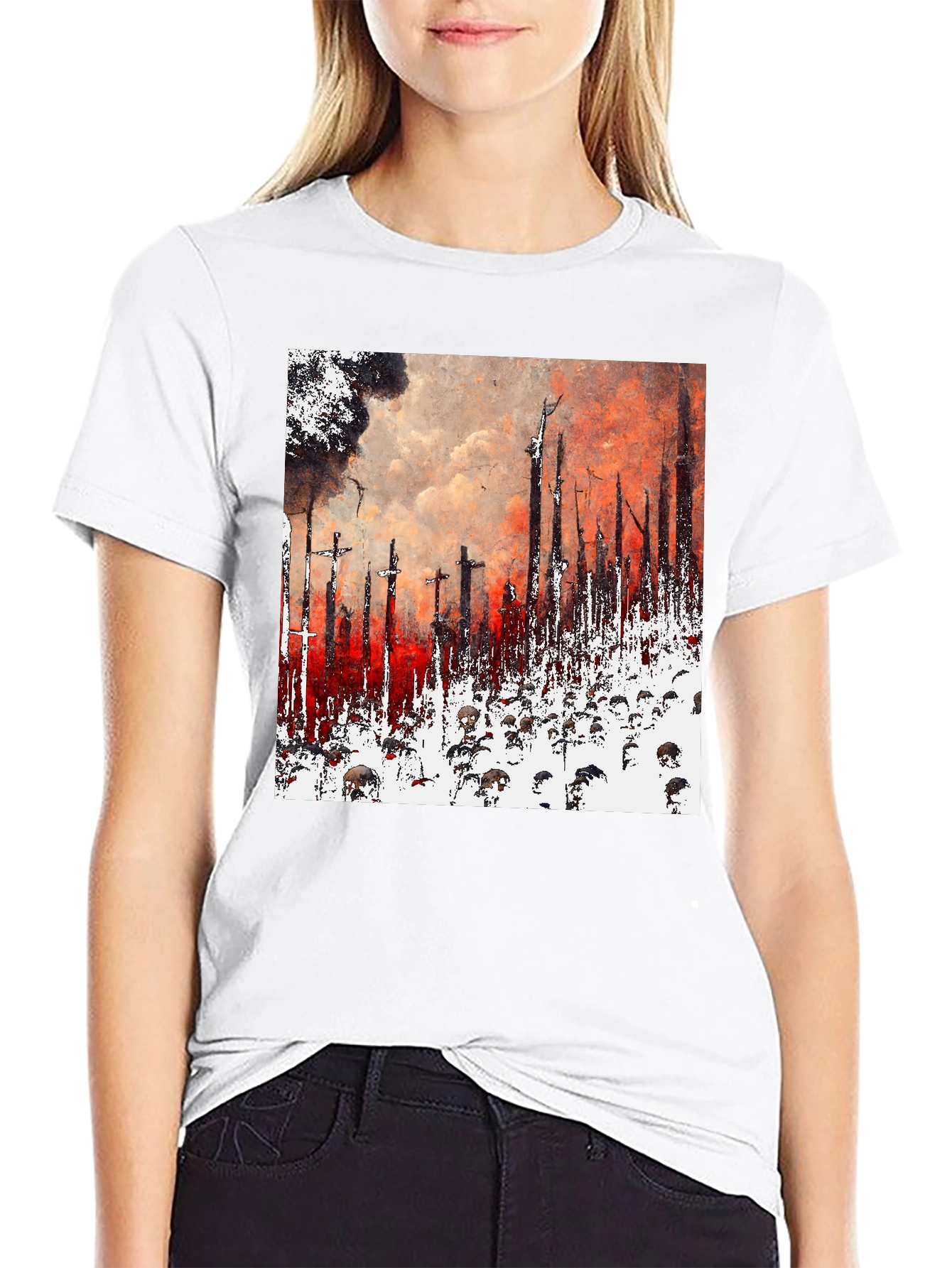 Apocalyptic Vision Graphic Tee - Unique Artistic Design