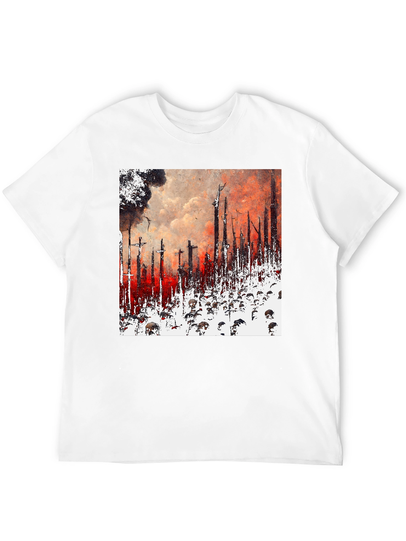 Apocalyptic Vision Graphic Tee - Unique Artistic Design
