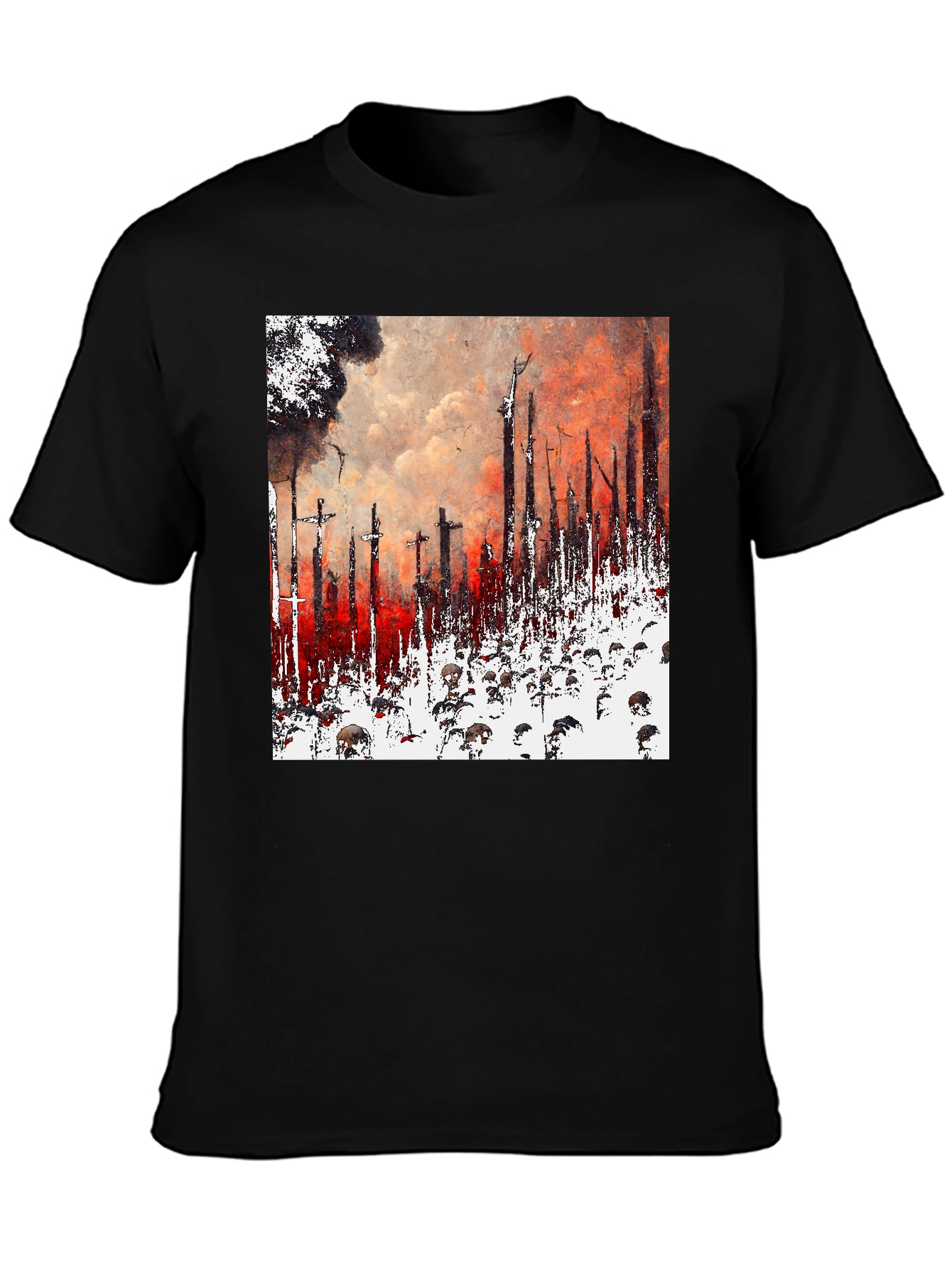 Apocalyptic Vision Graphic Tee - Unique Artistic Design