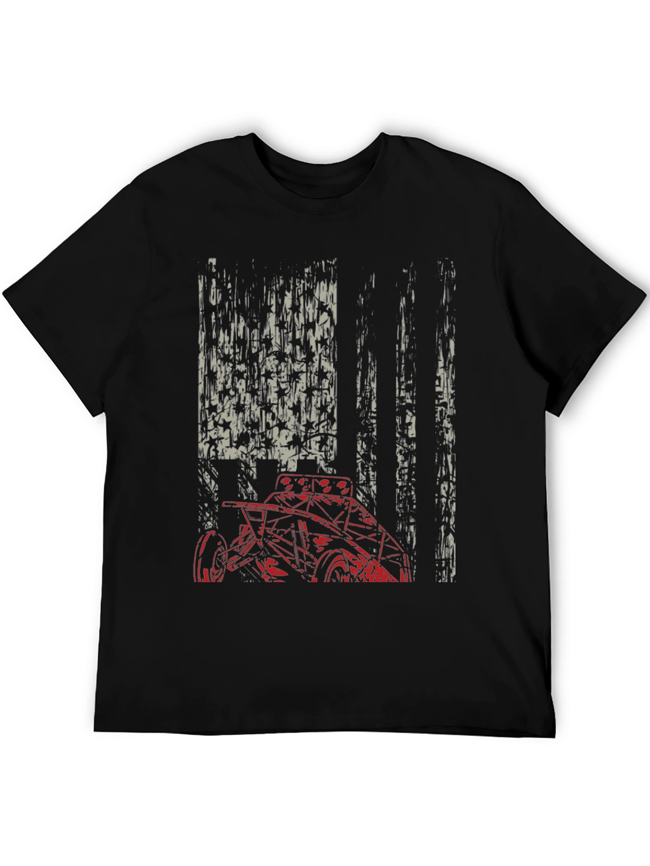 American Flag Race Car Graphic Tee