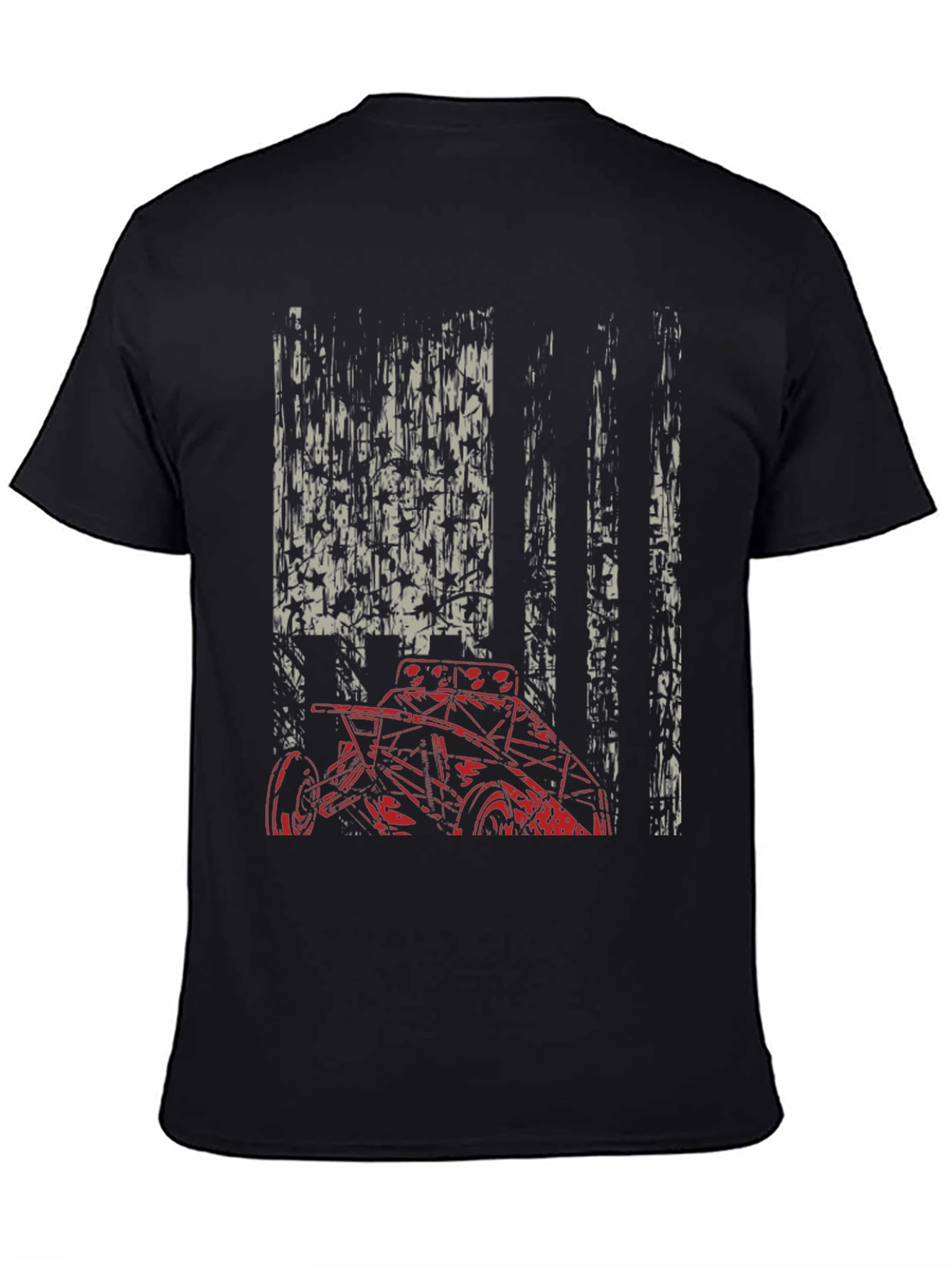 American Flag Race Car Graphic Tee