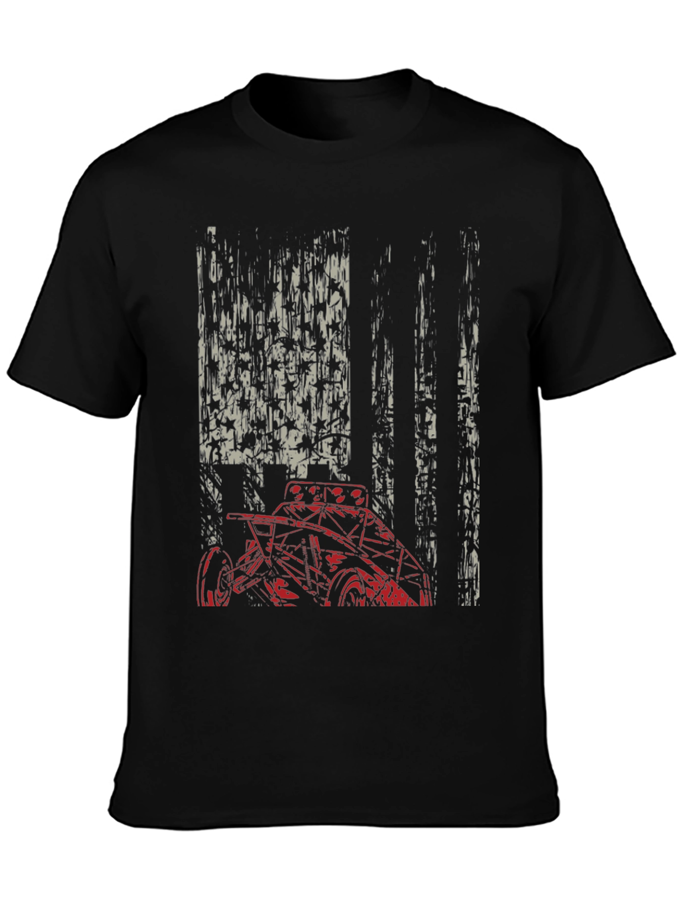 American Flag Race Car Graphic Tee