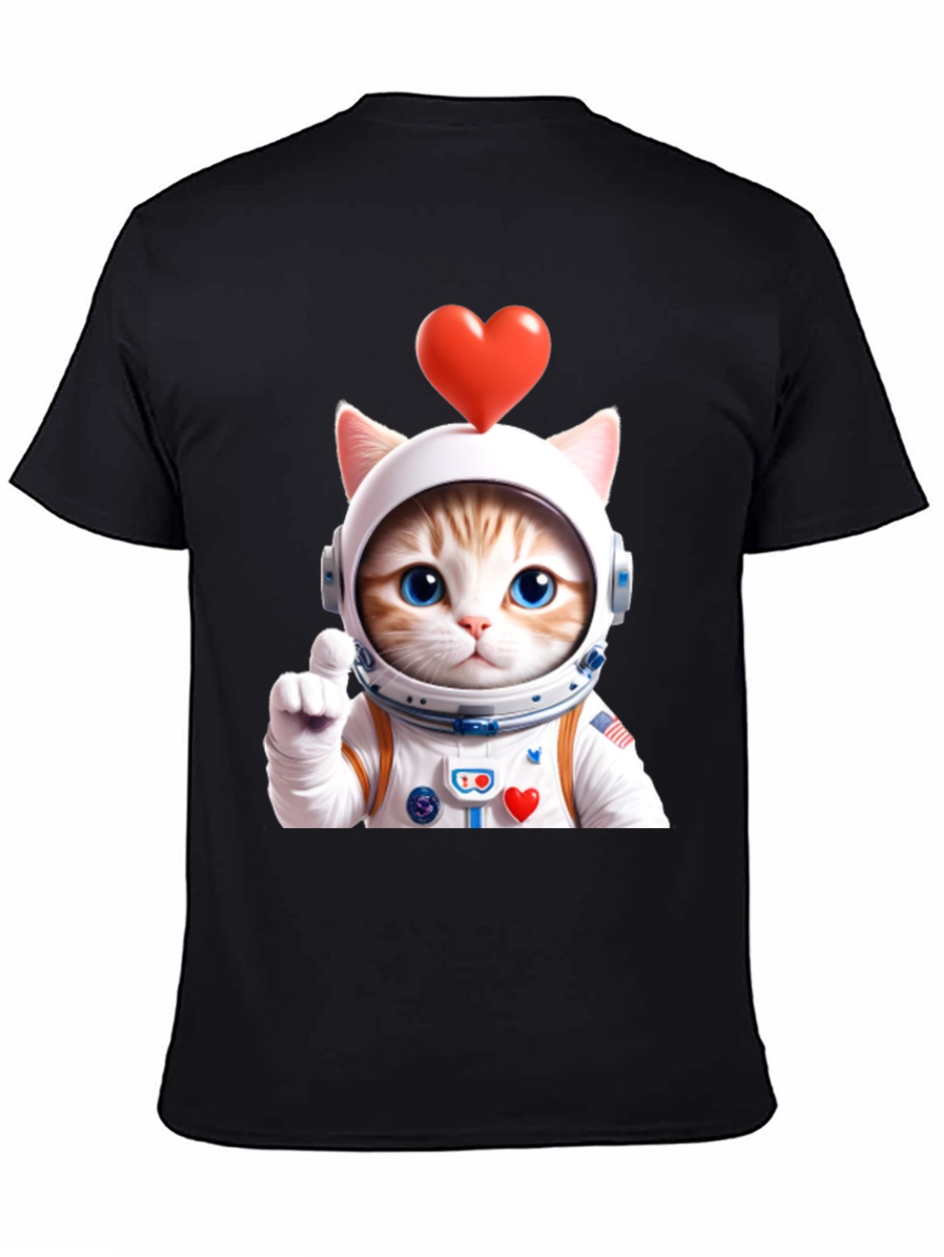 Cat Astronaut in Space T-Shirt