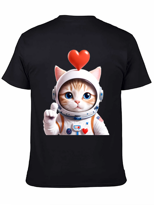 Cat Astronaut in Space T-Shirt