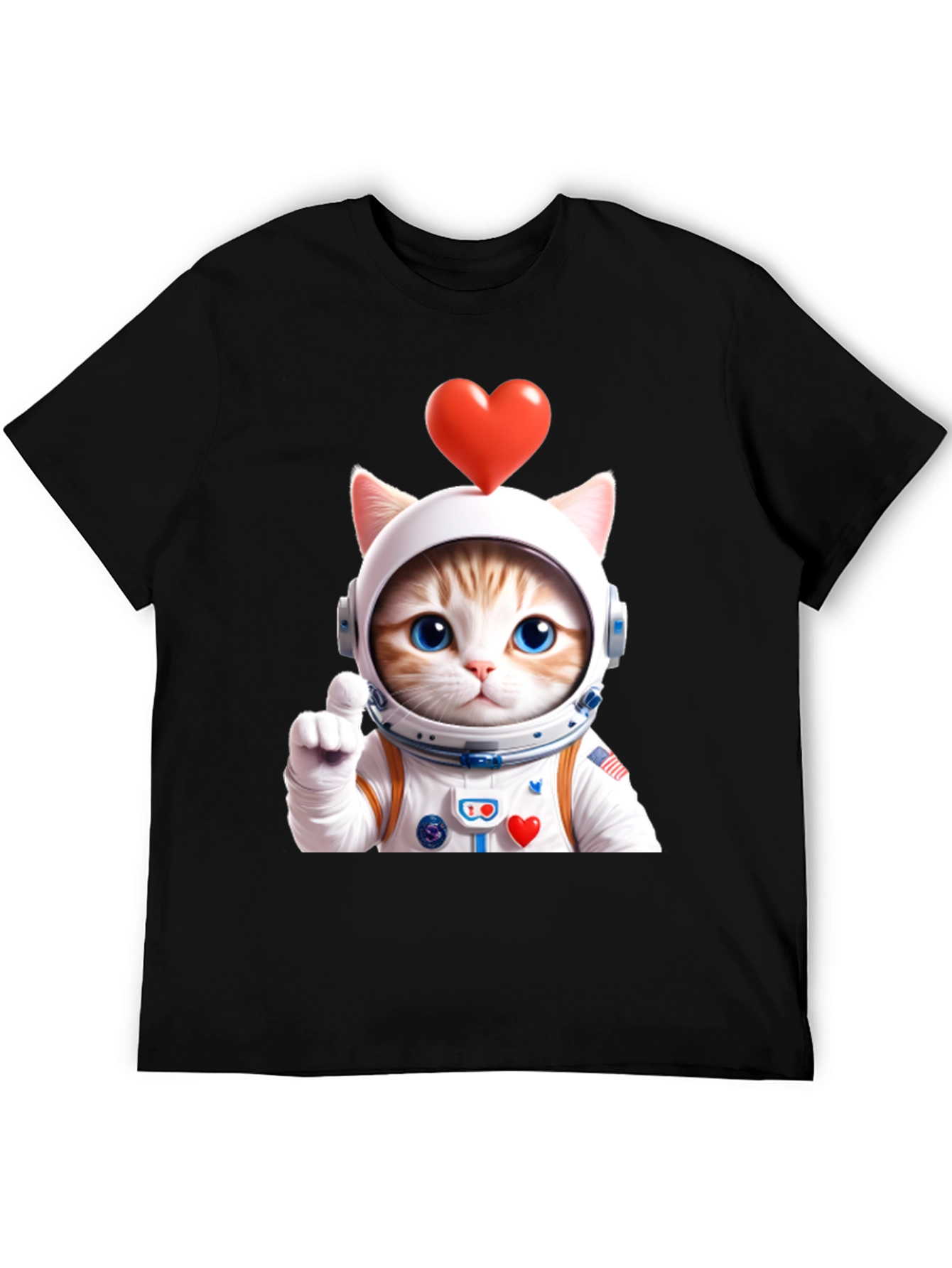 Cat Astronaut in Space T-Shirt
