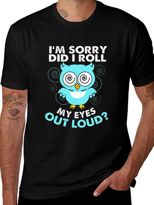 Funny Owl Eye Roll Graphic T-Shirt