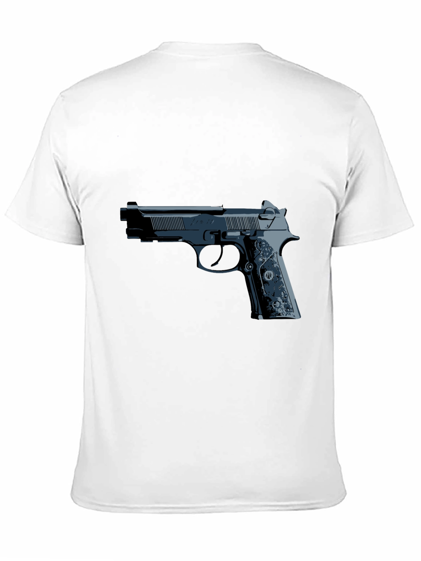 Gun Graphic Tee - Black Casual Style