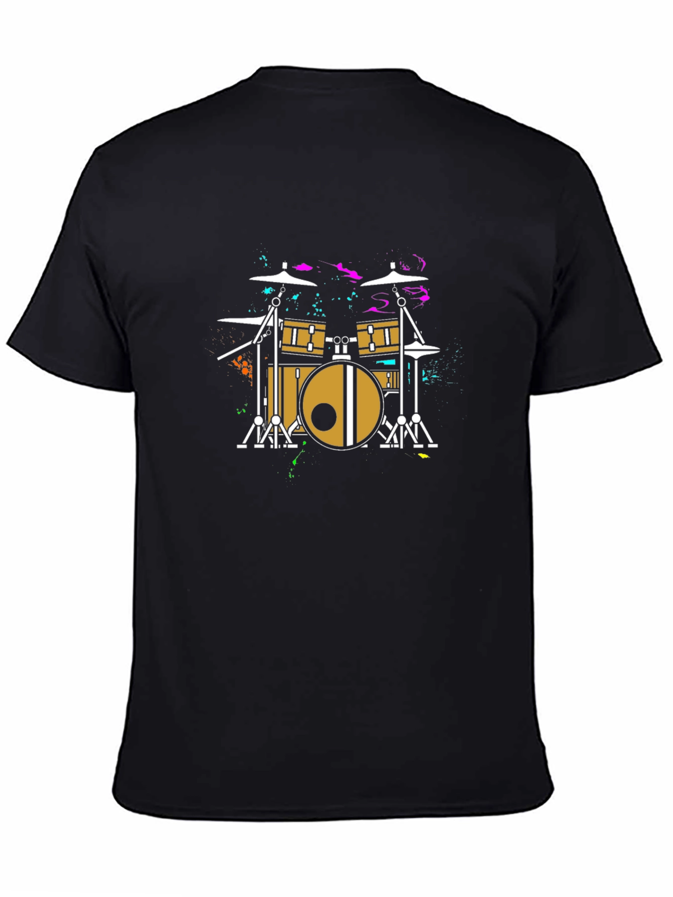 Cool Drum Kit Graphic Tee - Black