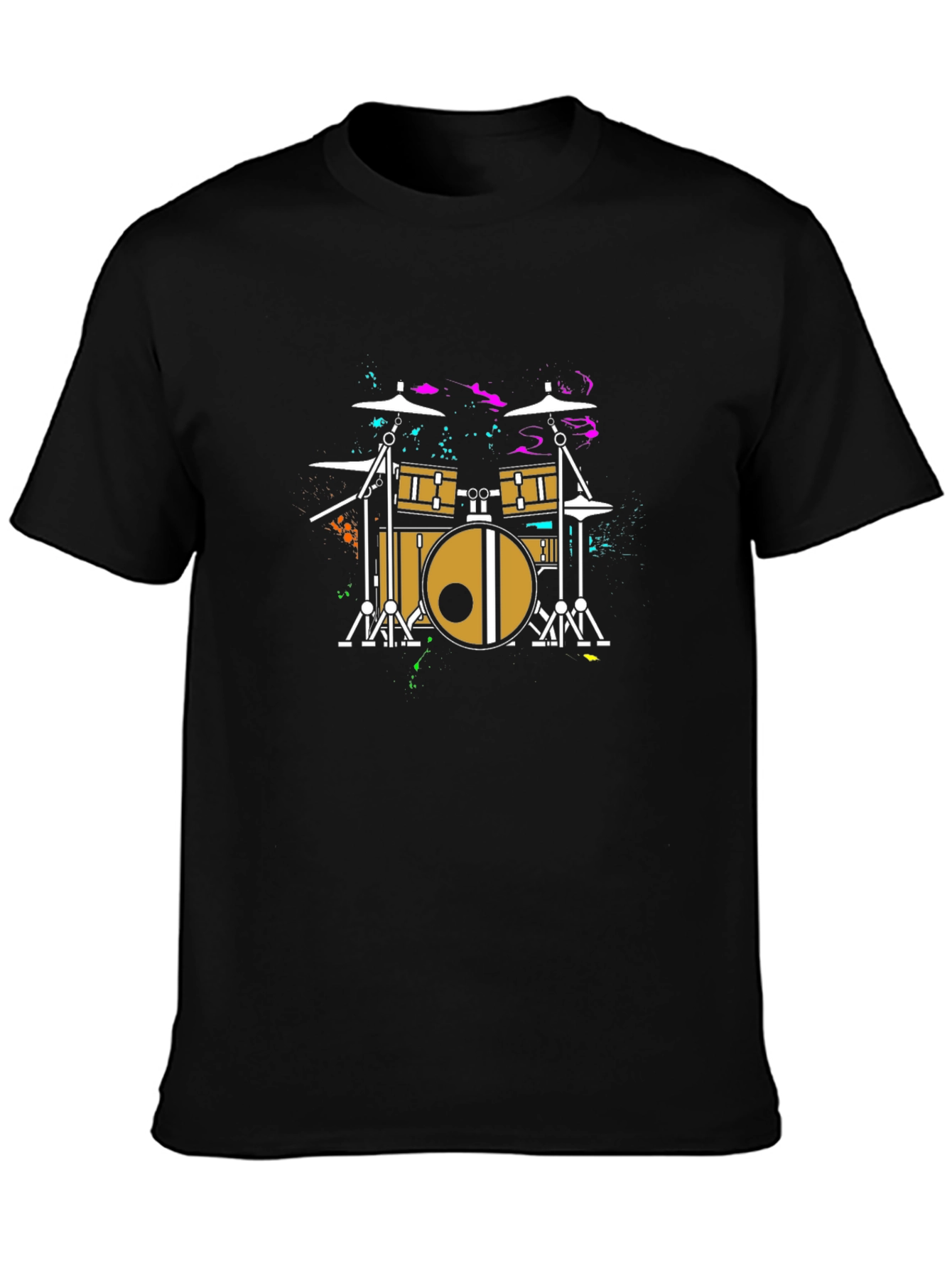 Cool Drum Kit Graphic Tee - Black