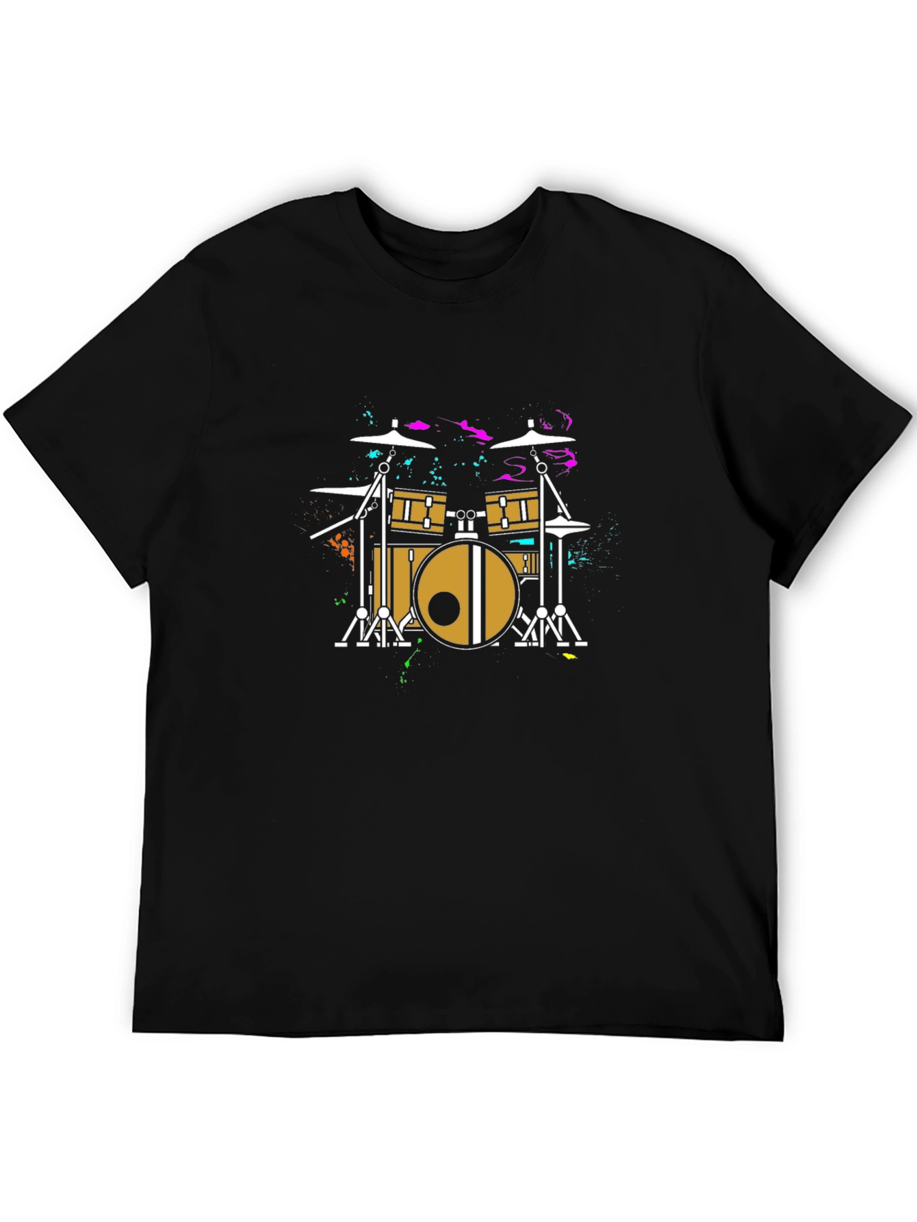 Cool Drum Kit Graphic Tee - Black