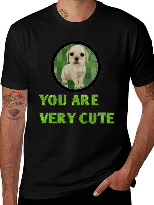 Cute Puppy Graphic Tee - You Are Very Cute