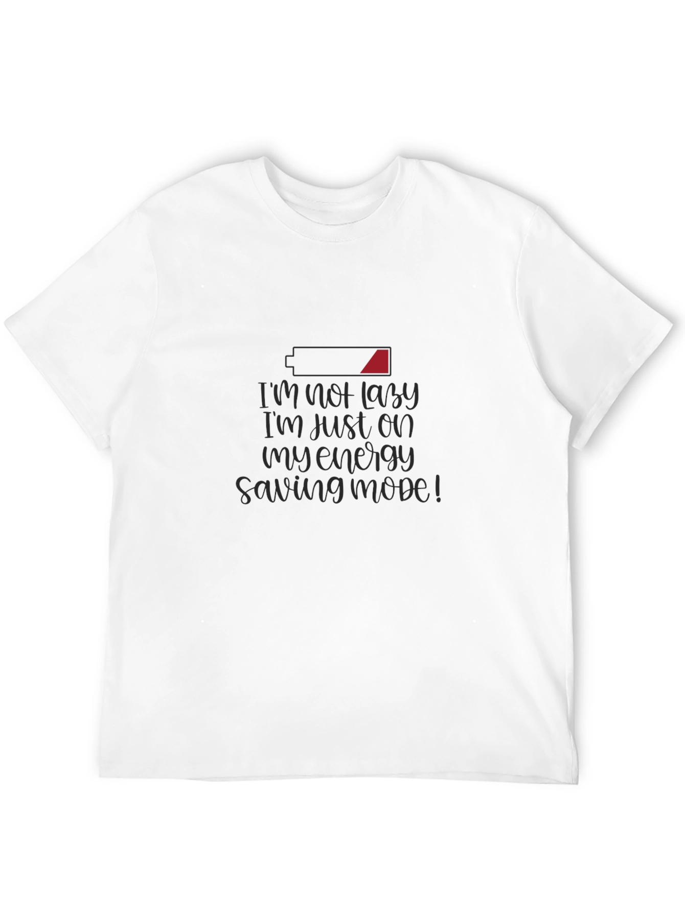 Funny Energy Saving Mode Graphic T-Shirt