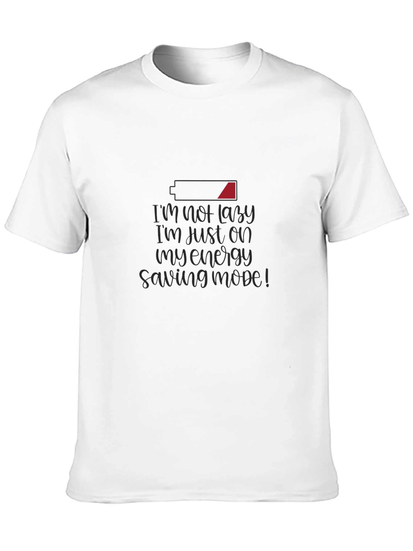 Funny Energy Saving Mode Graphic T-Shirt