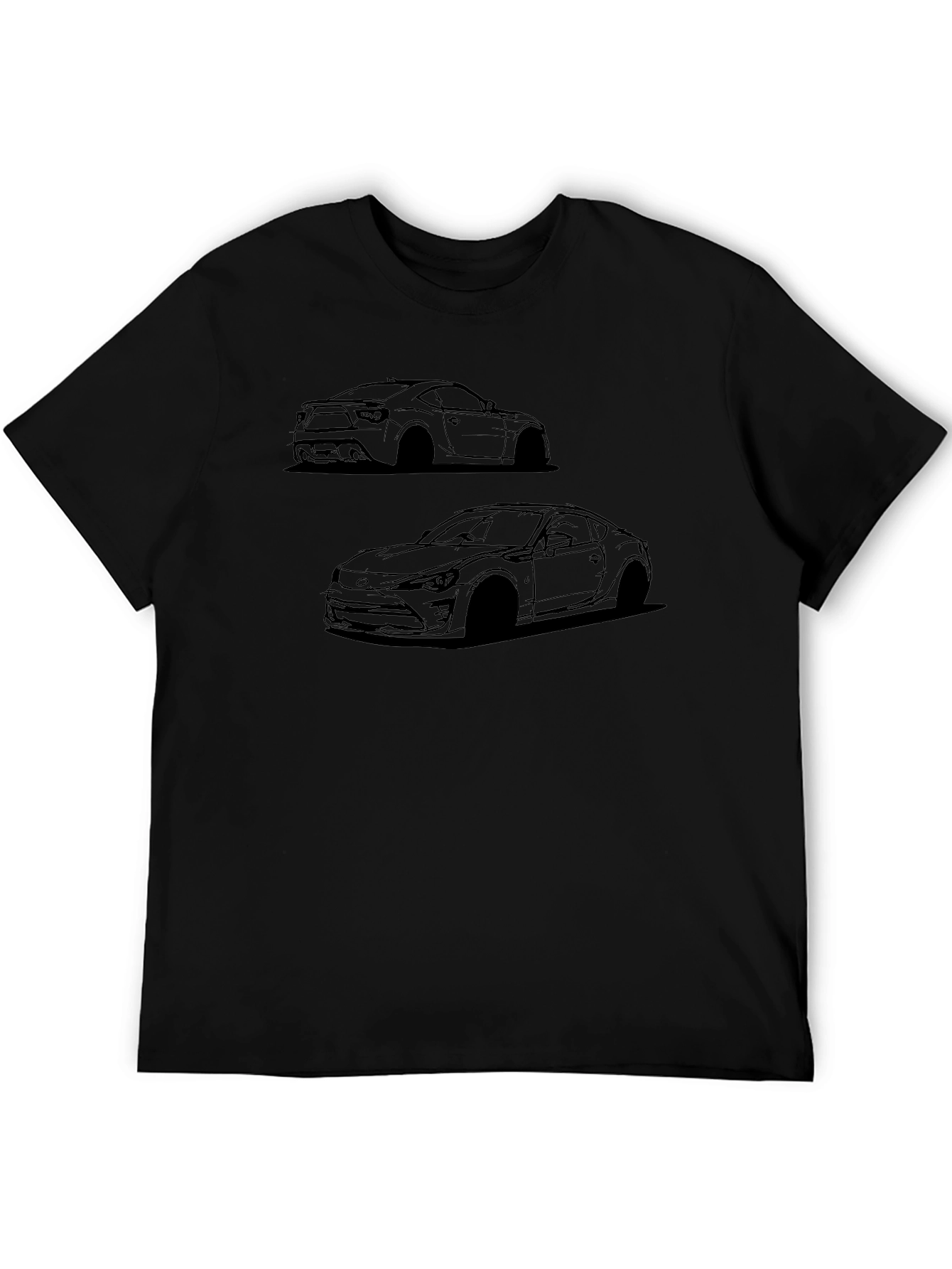 Car Silhouette Graphic Tee - Black