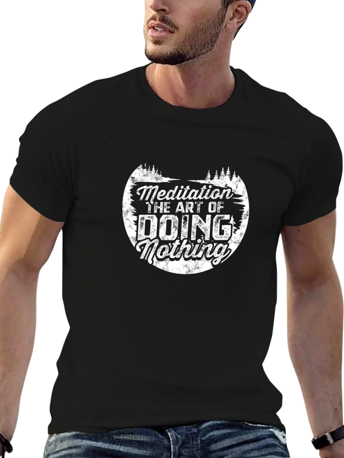 Meditation Art of Doing Nothing Graphic Tee