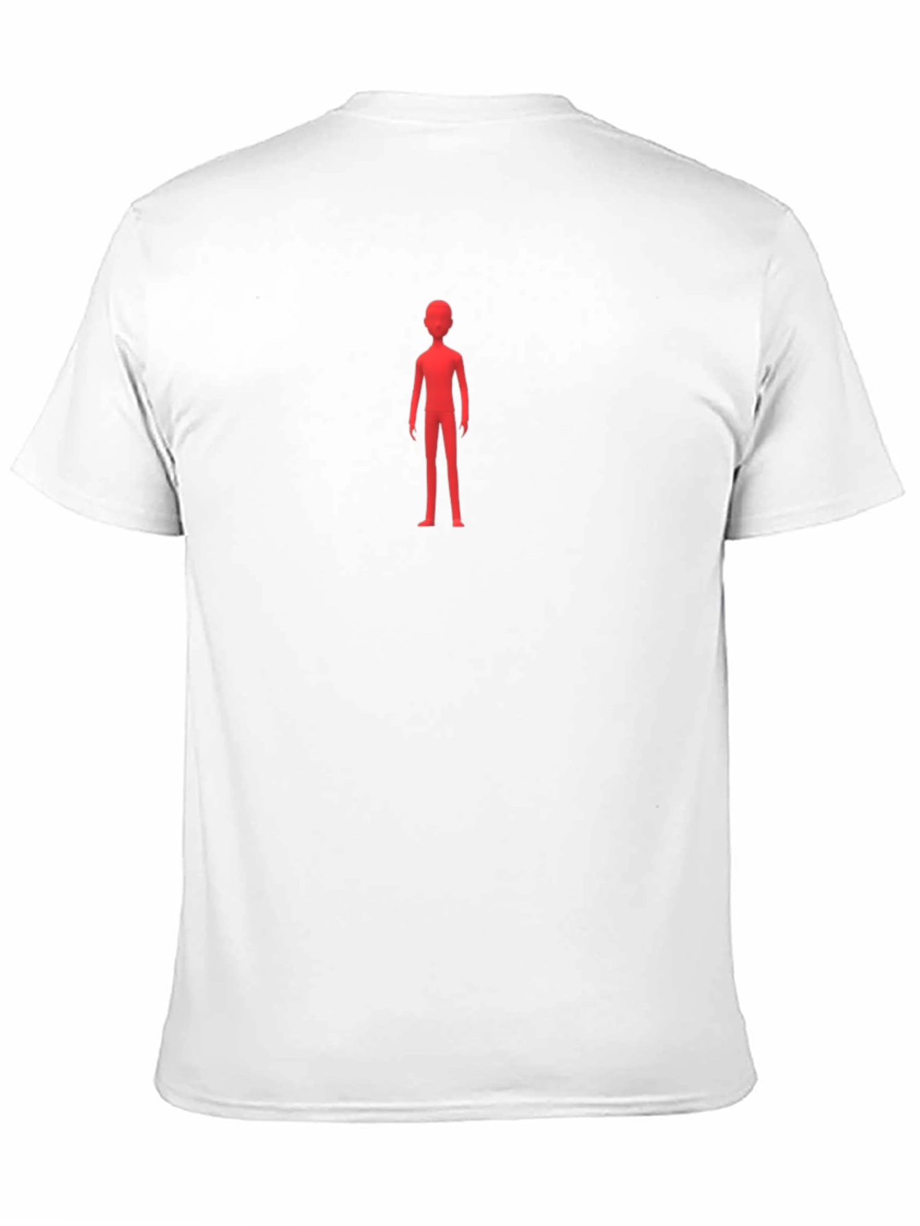 Minimalist Red Figure Black T-Shirt