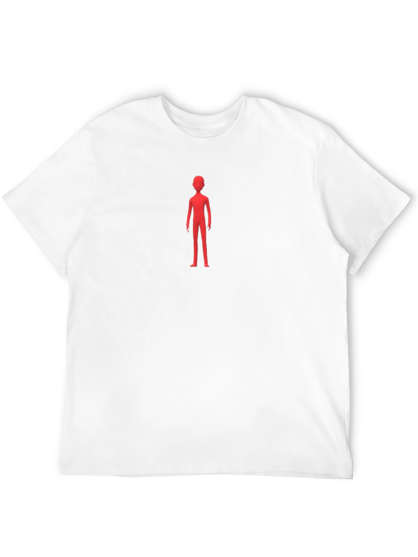 Minimalist Red Figure Black T-Shirt