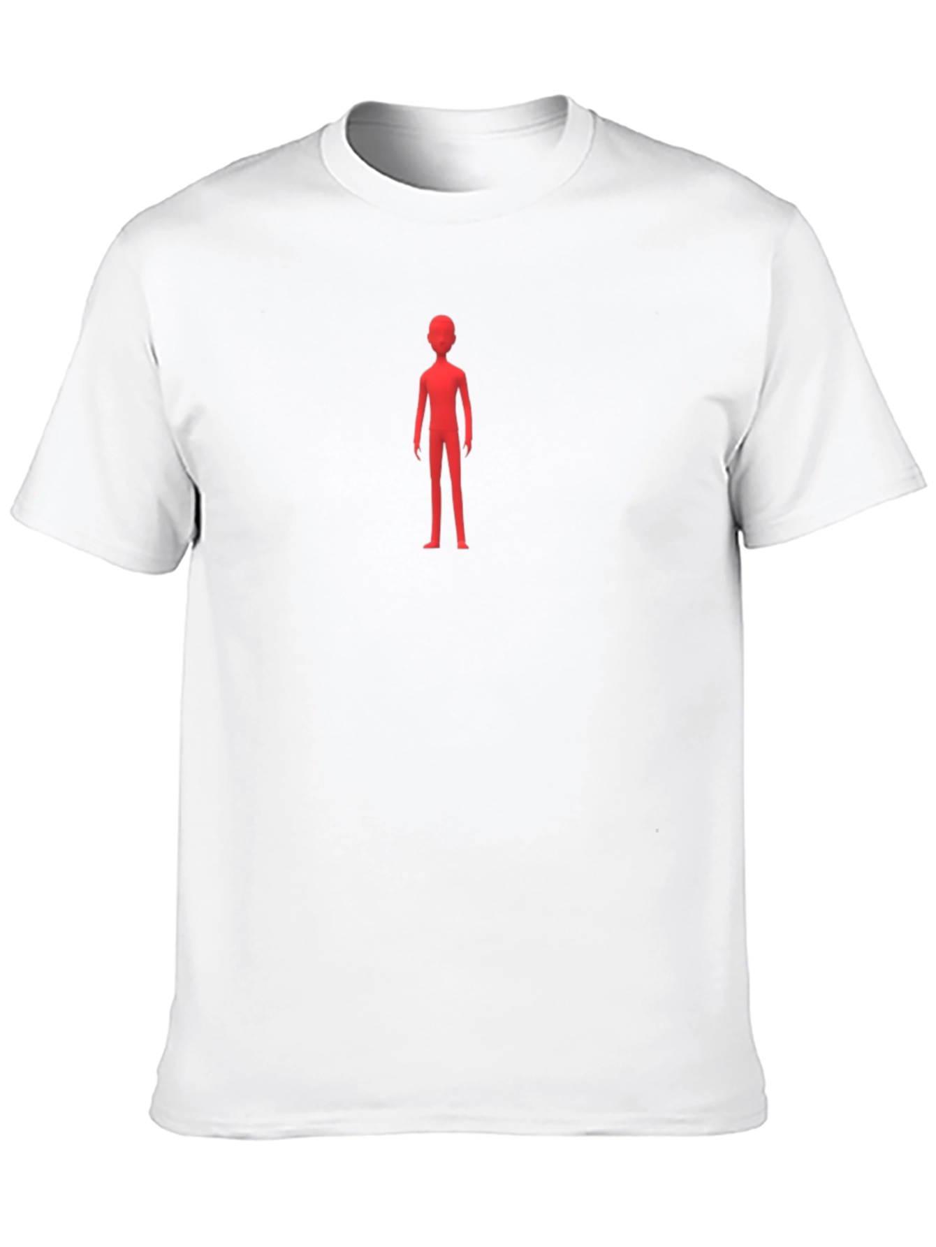 Minimalist Red Figure Black T-Shirt