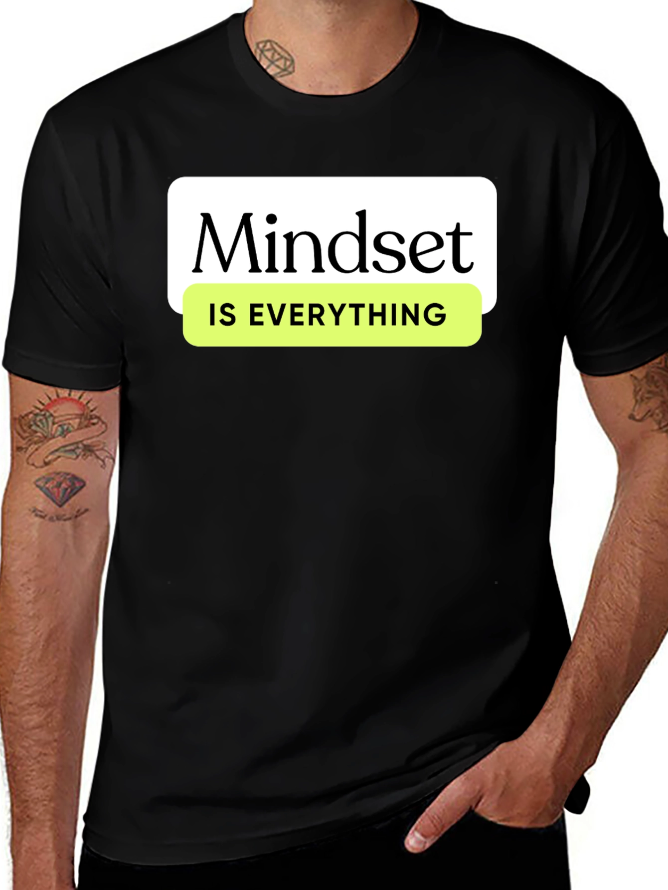 Mindset Is Everything Graphic Tee - Black