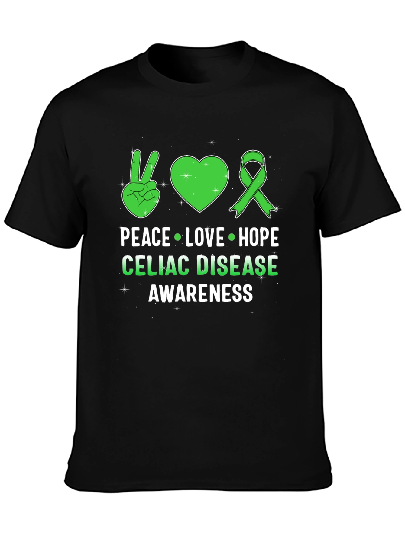 Celiac Disease Awareness Peace Love Hope T-Shirt