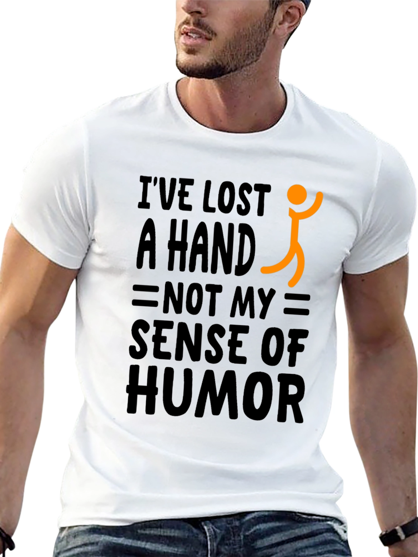 Humorous Lost a Hand Graphic Tee