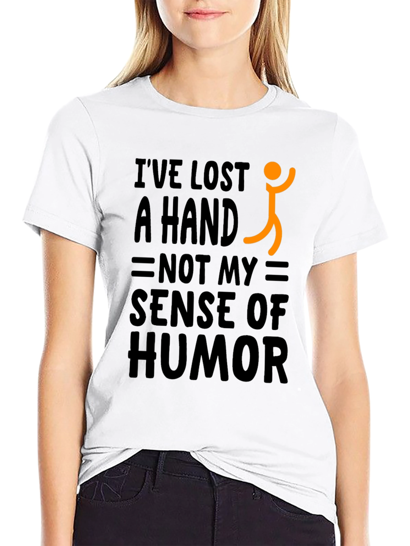 Humorous Lost a Hand Graphic Tee